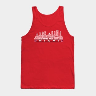 Miami Basketball Team All Time Legends, Miami City Skyline Tank Top